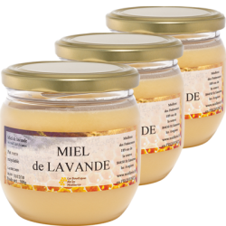 Miel de Lavande, les 3 pots de 500g