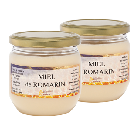 Miel de Romarin, les 2 pots de 500g