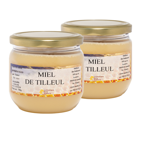 Miel de Tilleul, les 2 pots de 500g