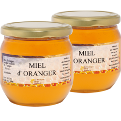 Miel d'Oranger, les 2 pots de 500g